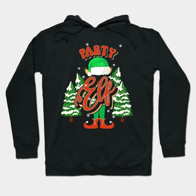 PARTY ELF CHRISTMAS Hoodie by HomeCoquette